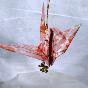 Peace Crane Ornament pink