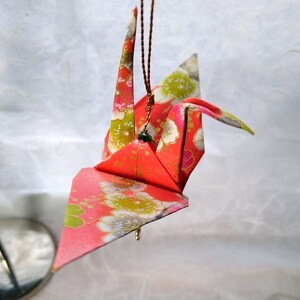 Peace Crane Ornament coral