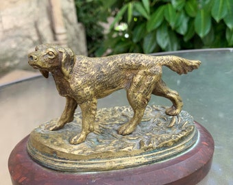 Bronze hunting dog Etsy