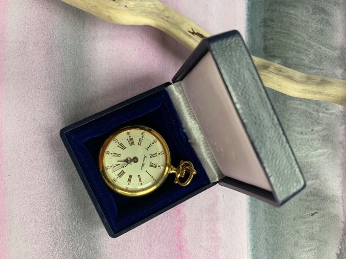 French vintage gold vermeil metal pocket watch pendant gold | Etsy