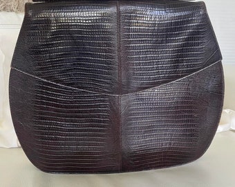 Giorgio Armani vintage Genuine brown Leather bag Large  high quality hand Bag business Women Chic large document solid bag  made in Italy