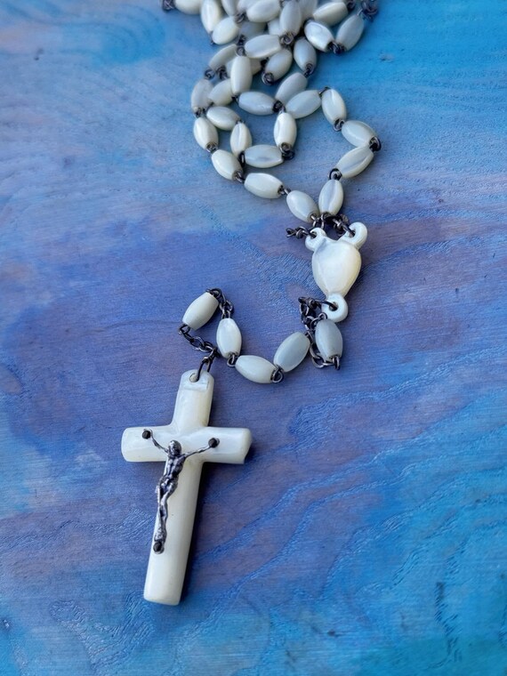 フランスのアンティーク 19 世紀のスターリング シルバー製マザー オブ