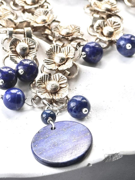 Beautiful large Ethnic solid brass silver hand ma… - image 3