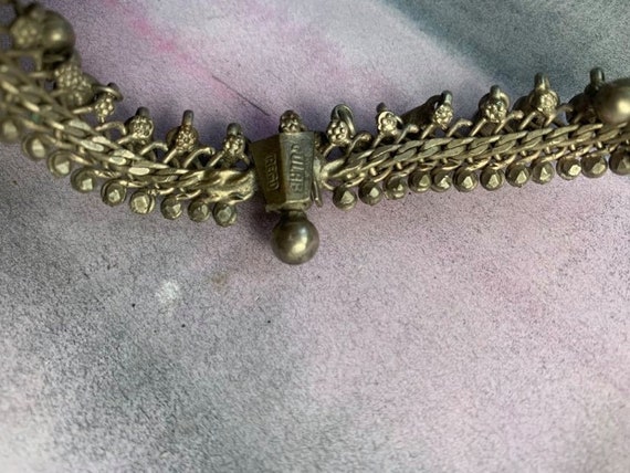 antique handmade  solid brass silver ankle bracel… - image 2