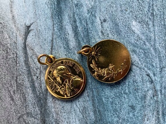 Un français vintage doré bronze médaille Jeanne d… - image 3