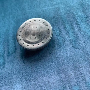 french  antique Mens Sterling silver  cufflinks 18k pink solid  vermeil engraved signed sleeve button bouton de manchette argent or