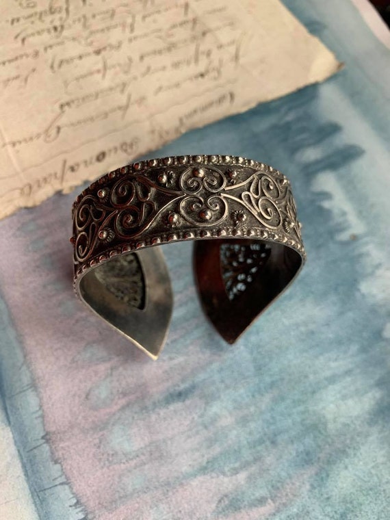 Amazing Large antique solid sterling silver hand … - image 5