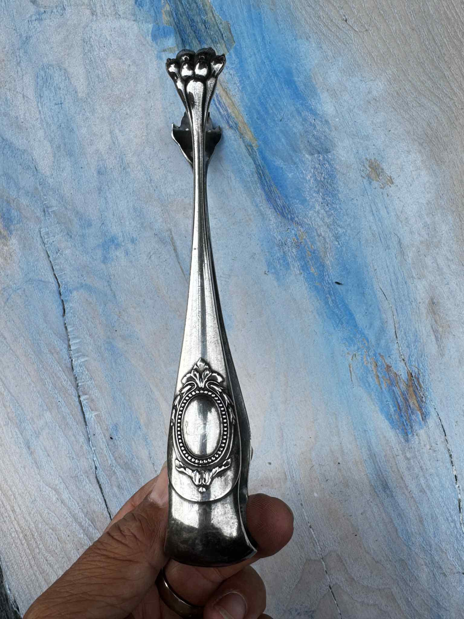 19世紀フランスのアンティークアイシングシュガートングスプーン