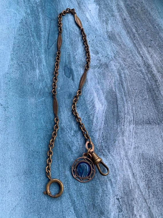 Beautiful antique solid bronze pocket watch chain re… Gem