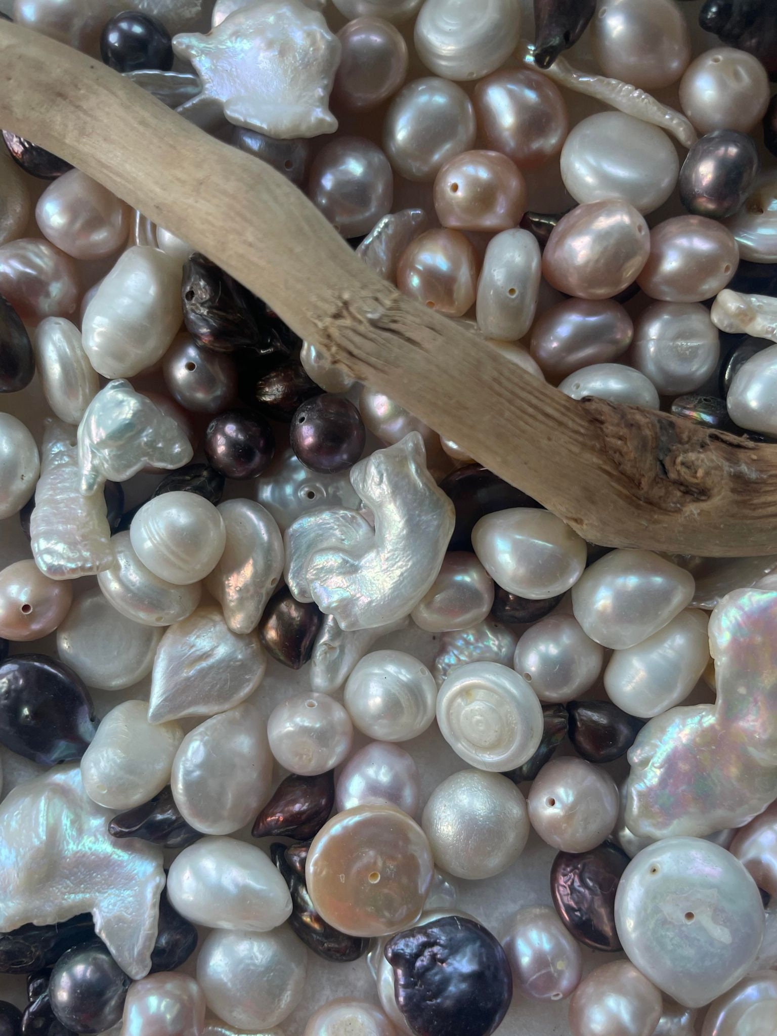 真珠　成長標本　CULTURED PEARL 28 in Strand Akoya Cultured Pearls 6-6.5 mm 14KY Plus
