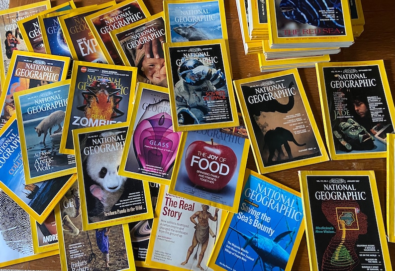 Lot of 4 National Geographic 1970's-2020's Magazines Just 4 Magazines