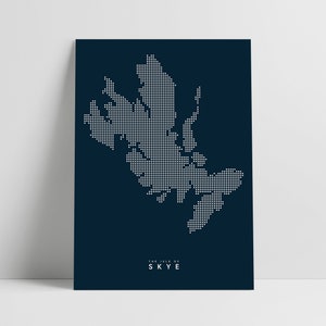 Isle of Skye Minimalistische gepunktete Karte - Abstrakte Postkarte
