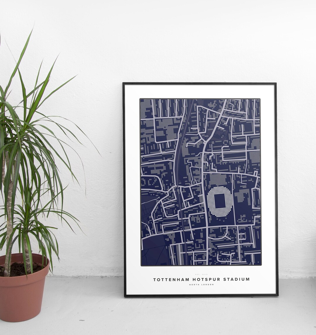 Tottenham Bts Map.pdf Tottenham Hotspur Stadium Dotted Map - Spurs Football Poster/postcard ...