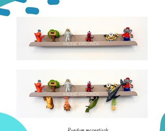 Tonie shelf - Magnetic wall shelf for Toniebox | Personalizable music box shelf in beige & greige - Perfect for Tonie figures