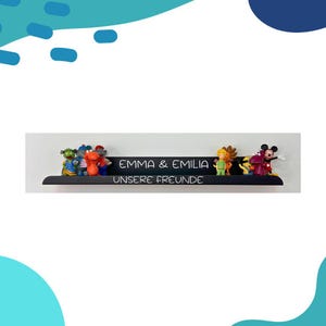 Toniefiguren Magnetisches Wandregal  | Regal in Schwarz Personalisiertes Kinderzimmer Musikbox | Geschenkidee Weihnachten & Geburtstag