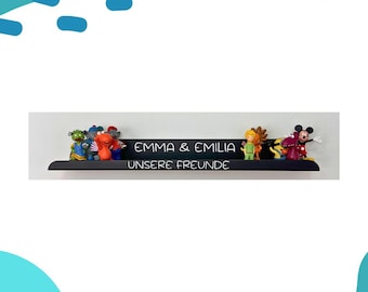 Tonie Figures Magnetic Wall Shelf | Shelf in Black Personalized Children's Room Music Box | Gift Idea Christmas & Birthday