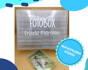 Photo Box - Personalized Stickers for Your Box - Childhood 1-18 Years - Memory Box for Baby Gifts & Birth Gifts - Stickers