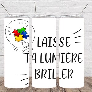 laisse ta lumière bruler , tumbler wrap , wrap , sublimation verre