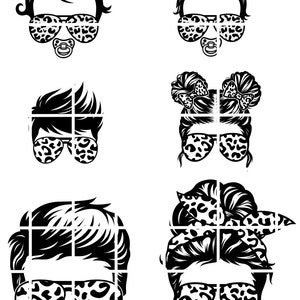 Famille tête , family head , cheveux , maman , papa , fille , garçon
