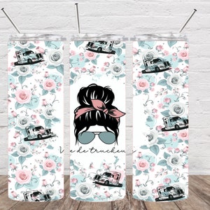 truckeuse wrap, sublimation, cup, tumbler