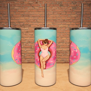 Femme sur gonflable