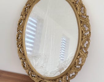 イタリア製ロココ調バロック調ウォールミラー、大型クラシック玄関