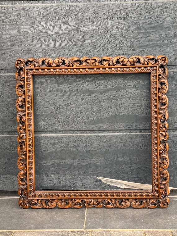 Cornice Quadrata Da Parete In Legno Colore Marrone - Formato 20x20 Cm - 3