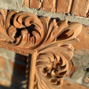 Hand-Carved Baroque Wood Frame – Ornate Vintage Style Wall Decor | Large Decorative Frame for Mirror or Artwork
