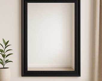 ブラック＆シルバーゴシックミラー | 大型装飾壁掛けミラー | バロック