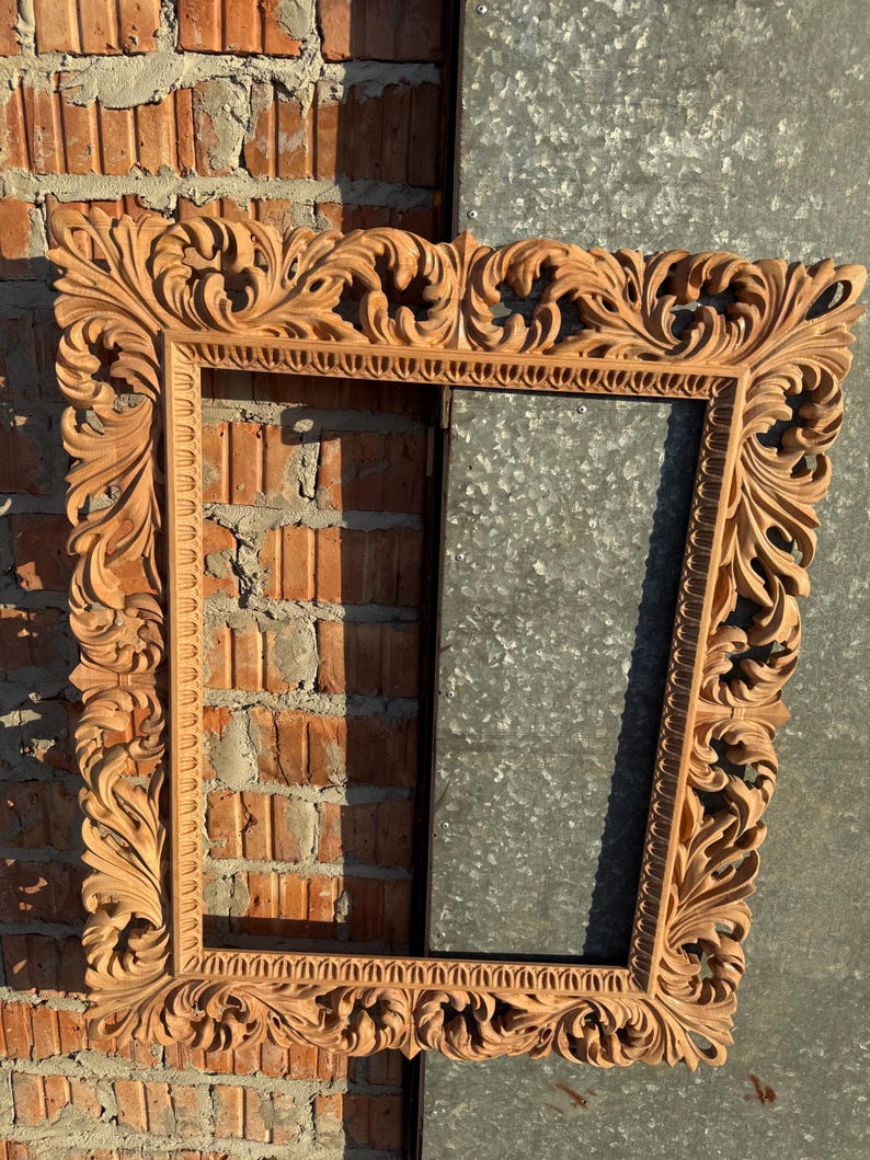 Hand-carved Baroque Wood Frame – Ornate Vintage Style Wall Decor ...