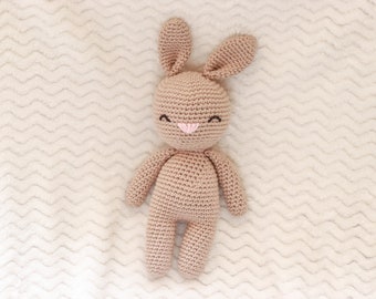 Bunny Amigurumi Crocheted Stuffed Animal (Brown)