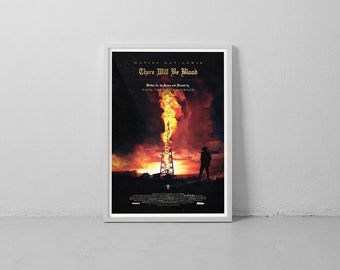 There Will Be Blood (2008) Oscar Winner Classic Cinema Iconic Daniel Day-Lewis A3/A4 Movie Poster Minimal Art Print