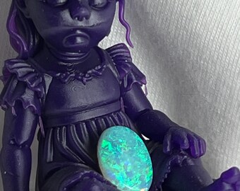 2 Karat Natürlicher Opal Edelstein Oval Lose Opal Blau Grün Feuer Farbspiel zur Schmuckherstellung