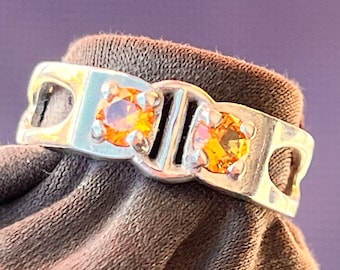 Silber Ring mit Spessartin Granat