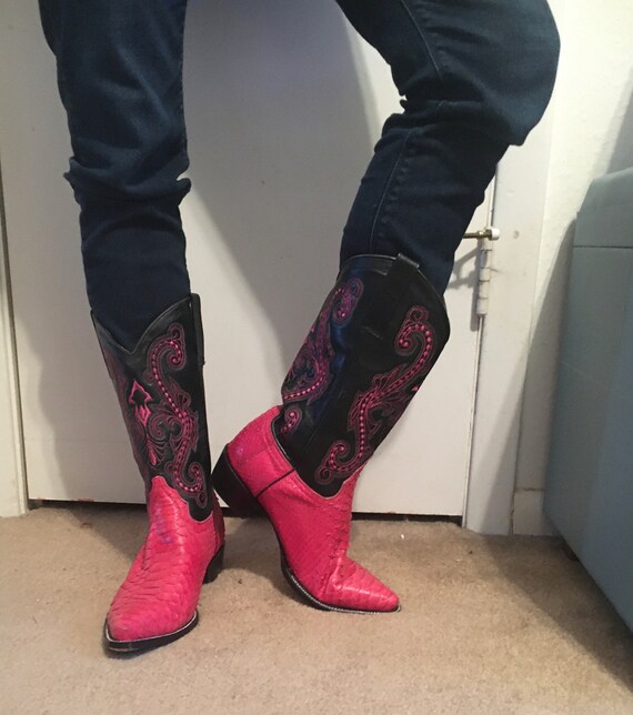 Hot pink cowgirl boots