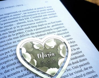 Personalized Brass Bookmark with Name – Custom Engraved Metal Book Marker – Elegant Gift for Readers, Book Lovers or Teachers