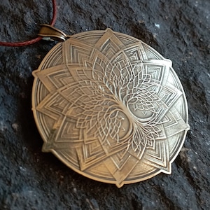 Eternal Roots Tree of Life Pendant, Yggdrasil Necklace Sacred Tree Charm, Symbolic Gift, Interconnected Life Medallion, Mystical Tree Amulet