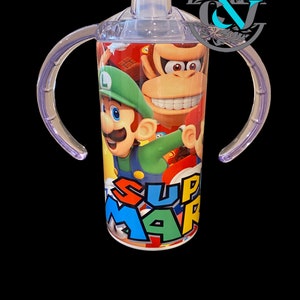Mario 12oz Sippy Cup 2-lids Straw Included.