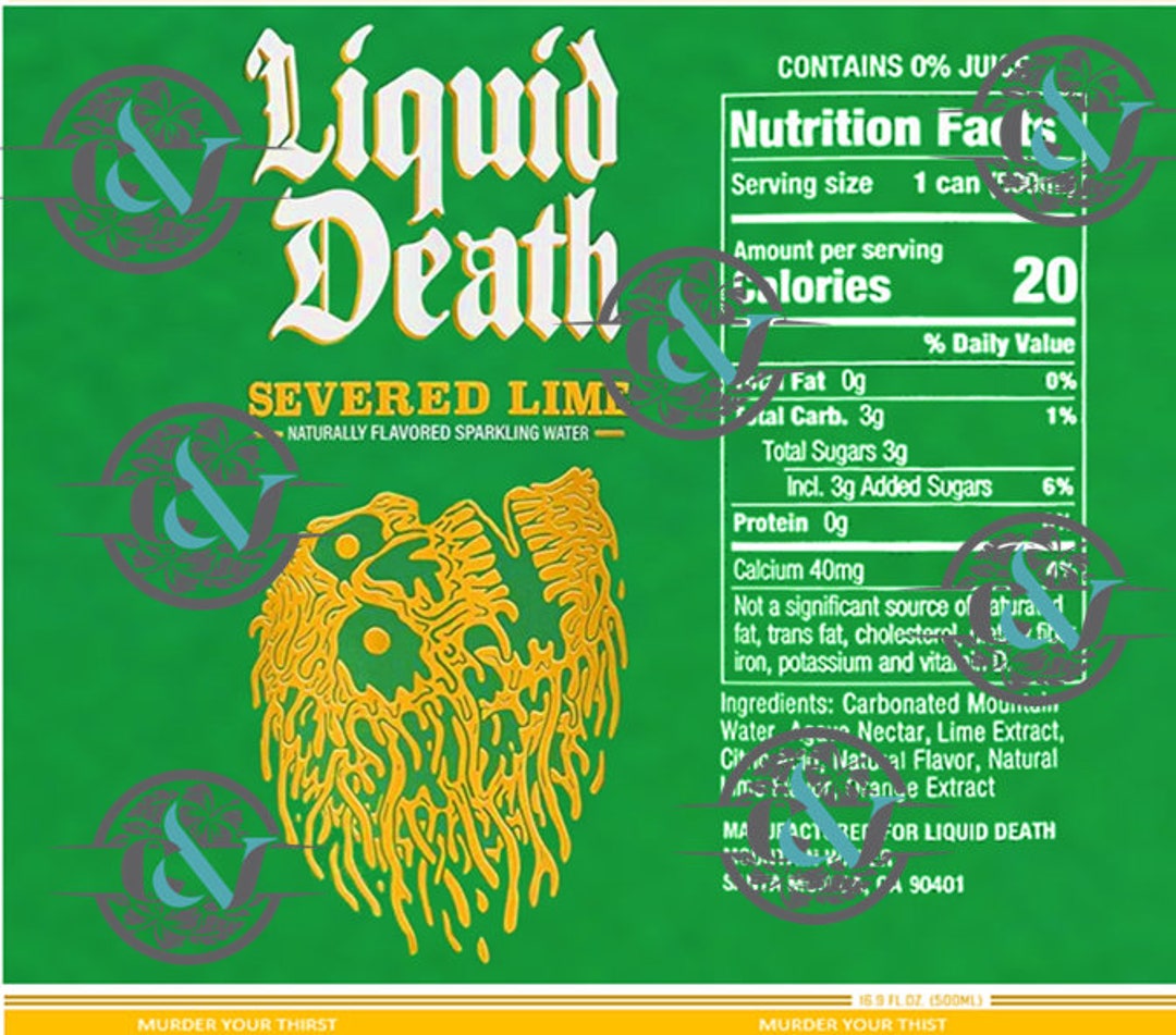Liquide Death Lime Image Etsy