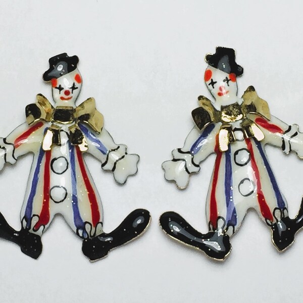 Vintage Lunch at the Ritz Earrings - Ruffles The Clown