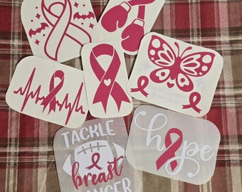 Breast Cancer-Breast Cancer Awareness-We Wear Pink In October-Decals-Cancer-Fight Cancer-PINK-Save The Boobies