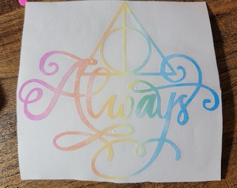 Always Decal-HP-Severus-Snape-Love-Wizard-Witch-Car Decal-HP Fandom-Snape & Lily-Always Harry-Deathly Hallows-Magic-Magic School