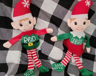 Personalized Christmas Elves-Christmas Stuffed Animals-Elf On The Shelf-Kid Elf-Christmas Gift-Christmas Elf-Christmas Plush-Christmas Elves