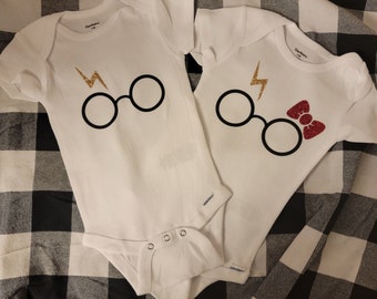 Lightening Bolt Onesie-Baby Clothing-Witches-Wizards-Baby Clothes-Baby Girl-Baby Boy-Onesies-HP Fandom-Always