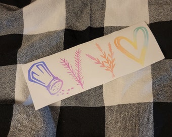 Practical Magic-Salt, Rosemary, Lavender and Love-Witchy Decal-Halloween-Herbs-Witch-Herbalist-Kitchen Witch-Sally Quote-Magic-Spooky Season