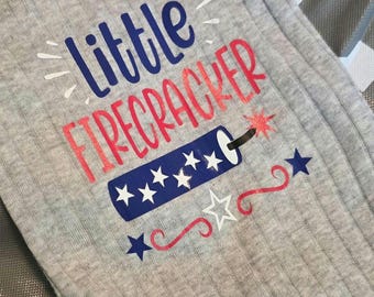 4th of July Onesie-Independence Day-Fourth of July-Baby Onesie-My Little Firecracker-Fireworks-4th of July TShirt-Patriotic-America-USA