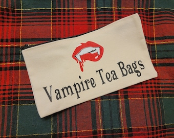 Vampire Tea Bags-Time of the Month-Teen Period Kit-Period Kit Pouch-Young Lady Pouch-First Period Emergency Bag-Time of The Month Kit-Tampon