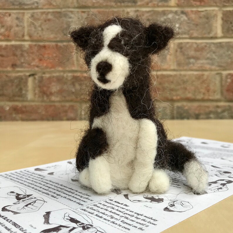 DIY Felting Kit Scarlett Border Collie Sheep Dog Craft Kit Etsy