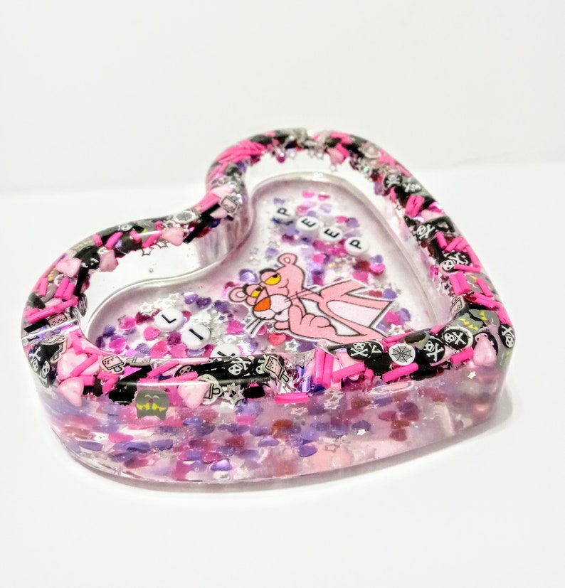 LIL PEEP Pink Panther Heart Shaped Resin ASHTRAY Black & Etsy