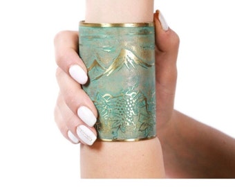 Handcrafted Brass Cuff Bracelet – Miniature Ararat Design